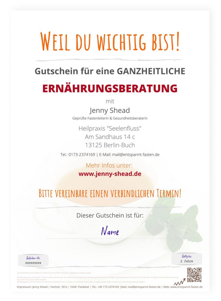Gutschein Ernährungsberatung