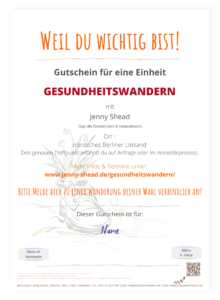 Gutschein Gesundheitswandern