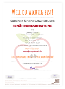 Gutschein Ernährungsberatung